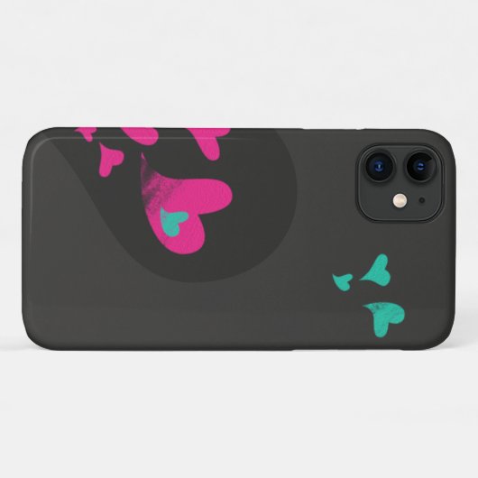 Twee helften maken één Heart Matching Couple Case-Mate iPhone Case (Achterkant (horizontaal))