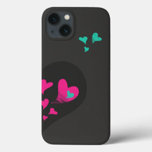Twee helften maken één Heart Matching Couple Case-Mate iPhone Case