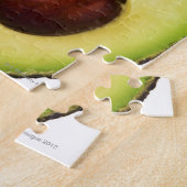 Twee helften van een avocado, wit legpuzzel (Zijkant)
