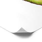 Twee helften van een avocado, wit poster (Hoek)