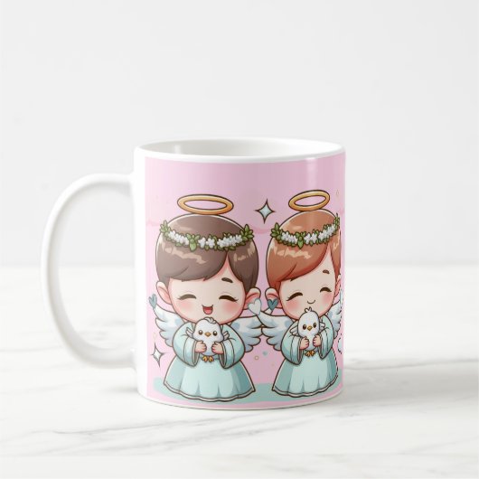 Twee hemelse wachters koffiemok (Links)