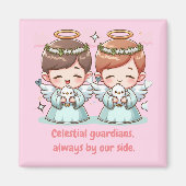 Twee hemelse wachters magneet (Voorkant)