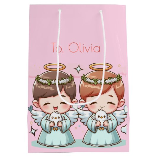 Twee hemelse wachters medium cadeauzakje (Achterkant)