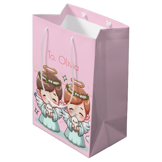 Twee hemelse wachters medium cadeauzakje (Achterkant Gekanteld)