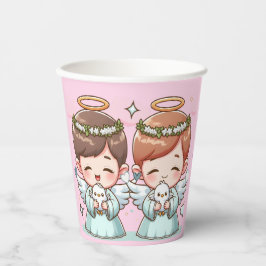 Twee hemelse wachters papieren bekers