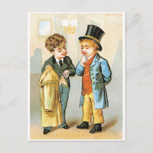Twee heren briefkaart (Voorkant)