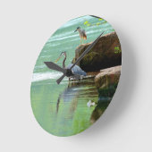 Twee Herons in de rivier Ronde Klok (Hoek)