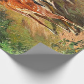 Twee herten en een lief reekalf in het bos decoupa cadeaupapier (Hoek)