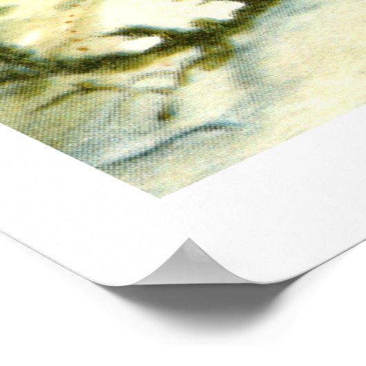 Twee herten in de sneeuw poster (Hoek)