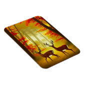 Twee herten in een Herfstbos / Bossen Magneet (Rechterzijde)