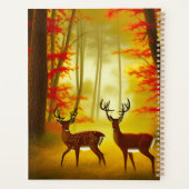 Twee herten in een Herfstbos / Bossen Planner (Achterkant)
