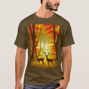 Twee herten in een Herfstbos / Bossen T-shirt
