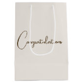 Twee herten met gebeeldhouwd hart en namen medium cadeauzakje (Achterkant)