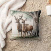 Twee herten met gegraveerde hart en namen kussen (Deken)