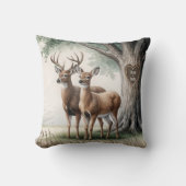 Twee herten met gegraveerde hart en namen kussen (Voorkant)