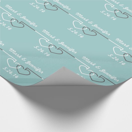 Twee het blokkeren Hart Cadeaupapier (Hoek)