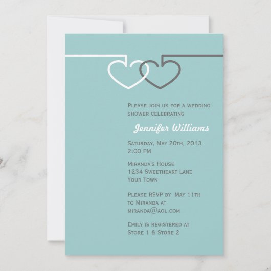 Twee het blokkeren Hart Kaart (Voorkant)