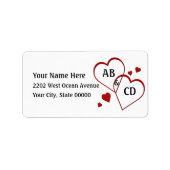 Twee het Etiket van het Adres van de Sjabloon van  (Voorkant)