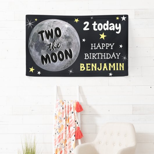 Twee: het Kinder 2e verjaardag van de maan Spandoek (Insitu)