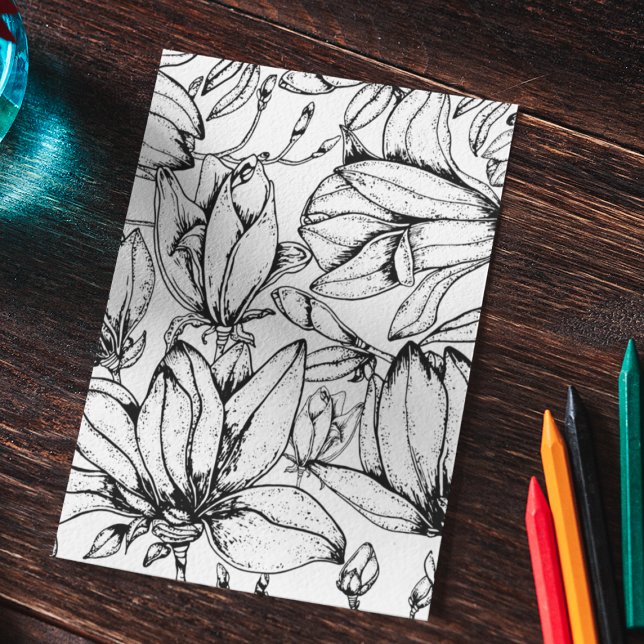 Twee het kleuren Pagina's de Lijntekening van de B (Botanical Coloring Pages Flowers Line Drawing)