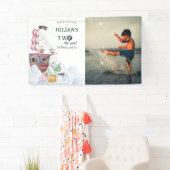 Twee Het Zee Piratenschip Zeemeermin 2e Verjaardag Spandoek (Insitu)