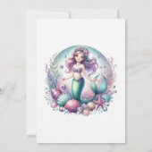 "Twee het Zee" Zeemeermin 2e Verjaardagsfeest Kaart (Achterkant)