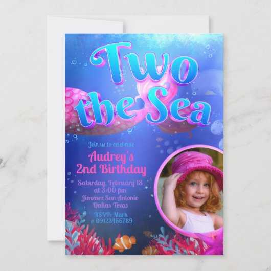 Twee het Zee - Zeemeermin met Foto Kaart (Voorkant)