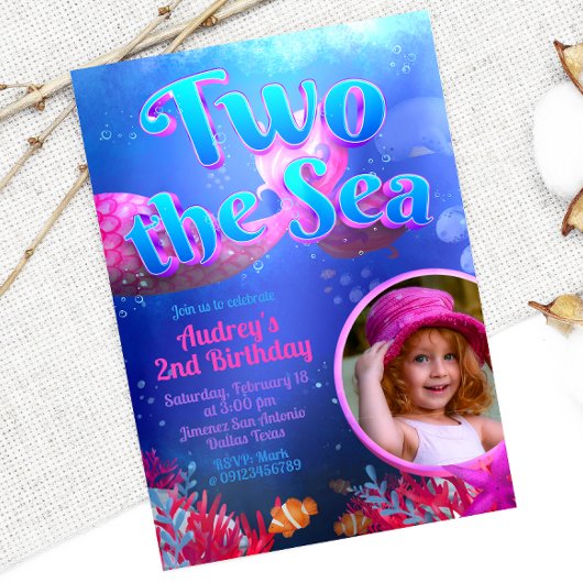 Twee het Zee - Zeemeermin met Foto Kaart