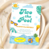 Twee het zwembad 2e verjaardag Zomer Splish Splash Kaart