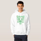 Twee hete adelaars - groen gras hoodie (Voorkant volledig)