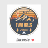 Twee heuvels, Alberta Sticker (Vel)