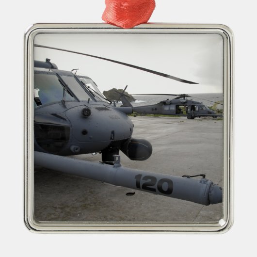 Twee HH-60G Pave Hawks Metalen Ornament (Voorkant)