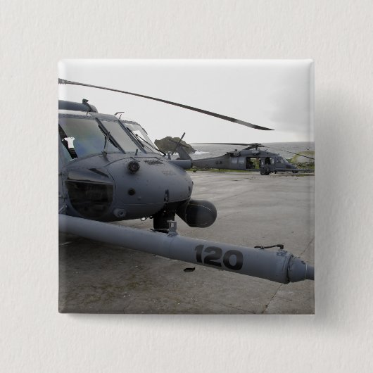 Twee HH-60G Pave Hawks Vierkante Button 5,1 Cm (Voorkant)