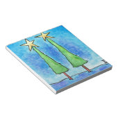 Twee Hoge Kerstbomen Notitieblok (Schuin)