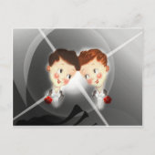 Twee homoseksuele Mannen paar in Tuxedos Schattige Briefkaart (Voorkant)