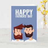 Twee homoseksuele vaders gelukkige Vaderdag Kaart (Gele Bloem)