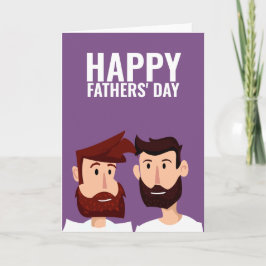 Twee homovaders Fijne Vaderdag Kaart