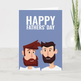 Twee homovaders Gelukkige Vaderdag Kaart