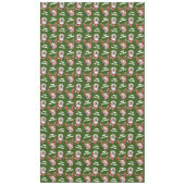 Twee Hond Foto Rendier Vrolijk Kerstmis Groen Groo Tafelkleed (Voorkant)