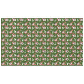Twee Hond Foto Rendier Vrolijk Kerstmis Groen Groo Tafelkleed (Voorkant (Horizontaal))