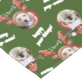 Twee Hond Foto Vrolijk Kerstmis Klein + Medium Tafelkleed (Gekanteld)