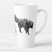Twee-Hond Sniffari in Fijne Graan Latte Mok (Rechts)
