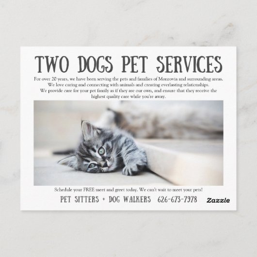 Twee Honden briefkaarten (Achterkant)