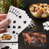 Twee honden en katten pokerkaarten (Insitu)