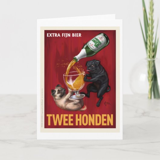 Twee Honden Kaart (Voorkant)