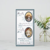 Twee honden Kerstkaart sjabloon (Staand voorkant)