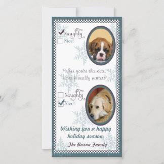 Twee honden Kerstkaart sjabloon
