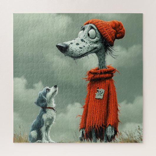 Twee honden legpuzzel (Verticaal)