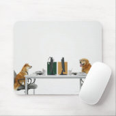 Twee honden met een stropdas en een bril. muismat (Met muis)