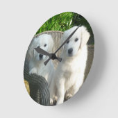 Twee honden ronde klok (Hoek)